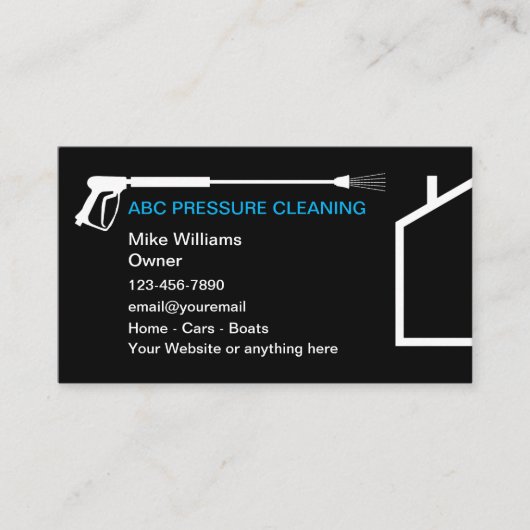 Visitekaartjes voor het reinigen van de druk en he (Voorkant)