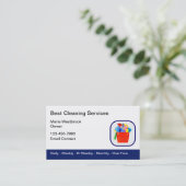 Visitekaartjes voor het reinigen van dubbele zijka (Staand voorkant)