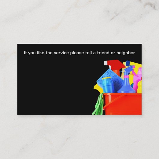 Visitekaartjes voor het reinigen van dubbele zijka (Achterkant)