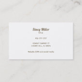  Visitekaartjes voor het reinigen van goud en wit (Achterkant)