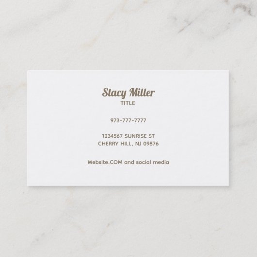  Visitekaartjes voor het reinigen van goud en wit (Achterkant)