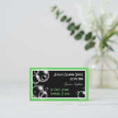 Visitekaartjes voor het reinigen van groene bellen (Staand voorkant)