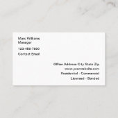 Visitekaartjes voor het reinigen van huis en Kanto (Achterkant)