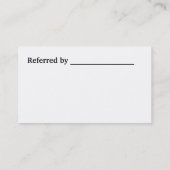 Visitekaartjes voor het reinigen van kastanjes en  (Achterkant)