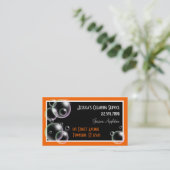 Visitekaartjes voor het reinigen van Oranje bellen (Staand voorkant)