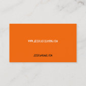 Visitekaartjes voor het reinigen van Oranje bellen (Achterkant)