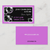 Visitekaartjes voor het reinigen van Paarse bellen (Voorkant / Achterkant)