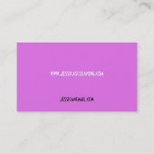 Visitekaartjes voor het reinigen van Paarse bellen (Achterkant)