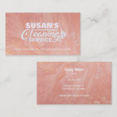Visitekaartjes voor het reinigen van Roos Gold (Voorkant / Achterkant)