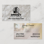 Visitekaartjes voor het reinigen van tapijt (Voorkant / Achterkant)