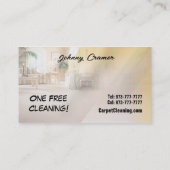 Visitekaartjes voor het reinigen van tapijt (Achterkant)