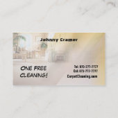 Visitekaartjes voor het reinigen van tapijt (Achterkant)