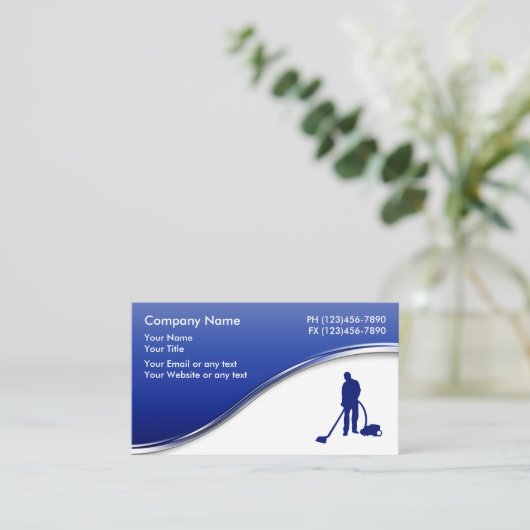 Visitekaartjes voor het reinigen van tapijt (Staand voorkant)