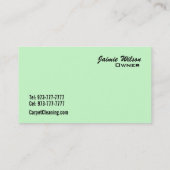 Visitekaartjes voor het reinigen van tapijten (Achterkant)