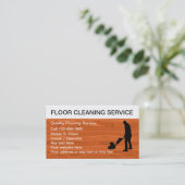 Visitekaartjes voor het reinigen van vloeren (Staand voorkant)