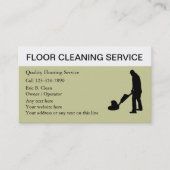 Visitekaartjes voor het reinigen van vloeren (Voorkant)