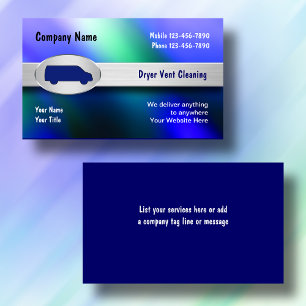 Visitekaartjes voor het reinigen van wasdroger