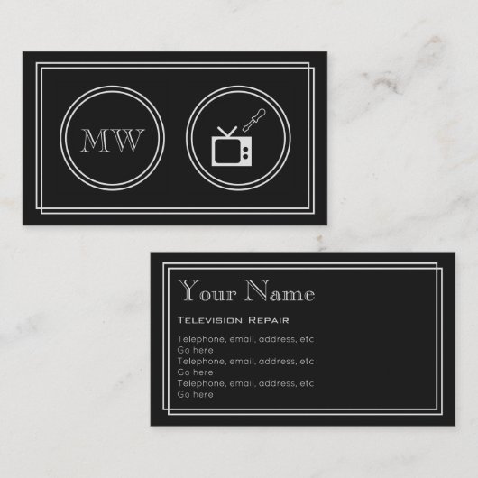 visitekaartjes voor het repareren van "Silent Movi (Voorkant / Achterkant)