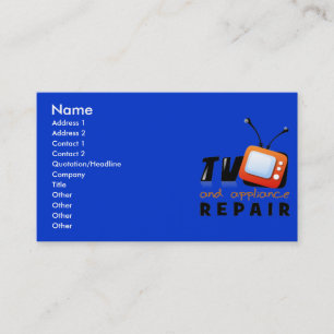 VISITEKAARTJES voor het repareren van tv en toeste