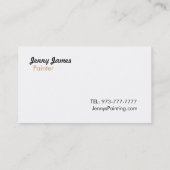 Visitekaartjes voor het schilderen (Achterkant)