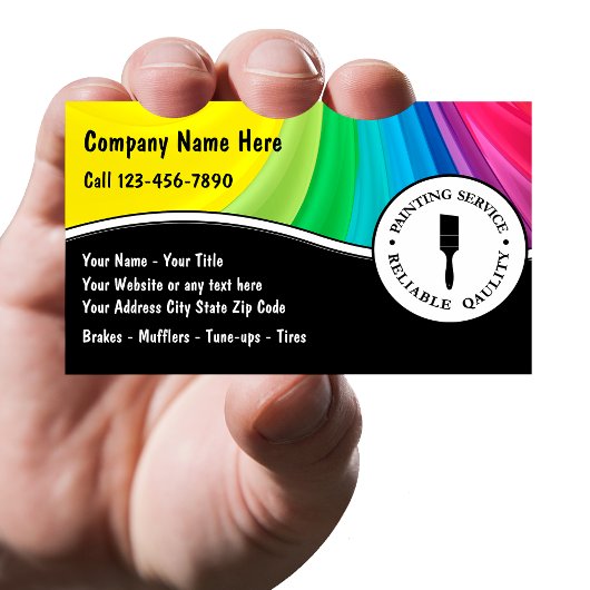 Visitekaartjes voor het schilderen