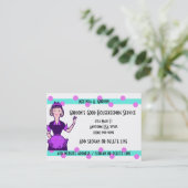 Visitekaartjes voor het schoonmaken en maken van v (Staand voorkant)