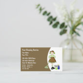 Visitekaartjes voor het schoonmaken van het huis (Staand voorkant)