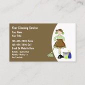 Visitekaartjes voor het schoonmaken van het huis (Voorkant)