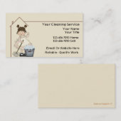 Visitekaartjes voor het schoonmaken van het huis (Voorkant / Achterkant)