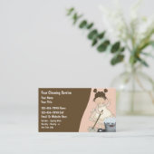 Visitekaartjes voor het schoonmaken van het huis (Staand voorkant)