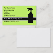 Visitekaartjes voor het schoonmaken van het huis (Voorkant / Achterkant)