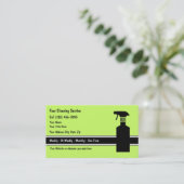 Visitekaartjes voor het schoonmaken van het huis (Staand voorkant)