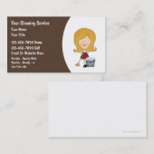 Visitekaartjes voor het schoonmaken van het huis (Voorkant / Achterkant)