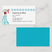 Visitekaartjes voor het schoonmaken van het huis (Voorkant / Achterkant)