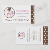 Visitekaartjes voor het schoonmaken van het huis (Voorkant / Achterkant)