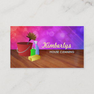 Visitekaartjes voor het schoonmaken van het huis