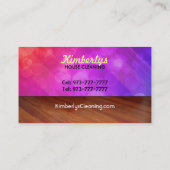 Visitekaartjes voor het schoonmaken van het huis (Achterkant)