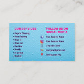 Visitekaartjes voor het schoonmaken van het huis (Achterkant)