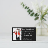 Visitekaartjes voor het schoonmaken van het huis (Staand voorkant)