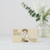 Visitekaartjes voor het schoonmaken van het huis (Staand voorkant)