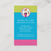 Visitekaartjes voor het schoonmaken van het huis (Achterkant)