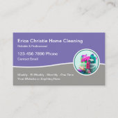 Visitekaartjes voor het schoonmaken van het huis (Voorkant)