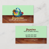 Visitekaartjes voor het schoonmaken van huis en Ka (Voorkant / Achterkant)