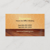 Visitekaartjes voor het schoonmaken van huis en Ka (Achterkant)