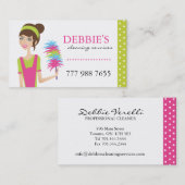 Visitekaartjes voor het schoonmaken van kantoorrui (Voorkant / Achterkant)