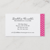 Visitekaartjes voor het schoonmaken van kantoorrui (Achterkant)