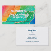 Visitekaartjes voor het schoonmaken van kleurrijke (Voorkant / Achterkant)