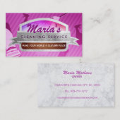 Visitekaartjes voor het schoonmaken van serviceslo (Voorkant / Achterkant)