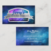 Visitekaartjes voor het schoonmaken van serviceslo (Voorkant / Achterkant)