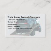 Visitekaartjes voor het slepen en vervoeren van mo (Voorkant)